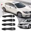 For Nissan Altima 20013-2018 Car Carbon Fiber Style Black Exterior Door Handle Moulding Cover Trim Sticker Decor Accessories