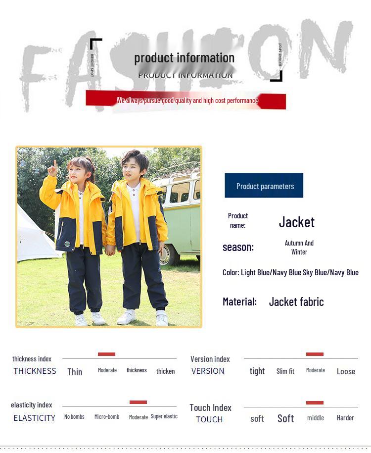 3-in-1 Kapuzenjacke Herbst/Winter 2021: Schuluniformen für Kindergarten, Grundschule & Sekundarstufe im Campus-Stil