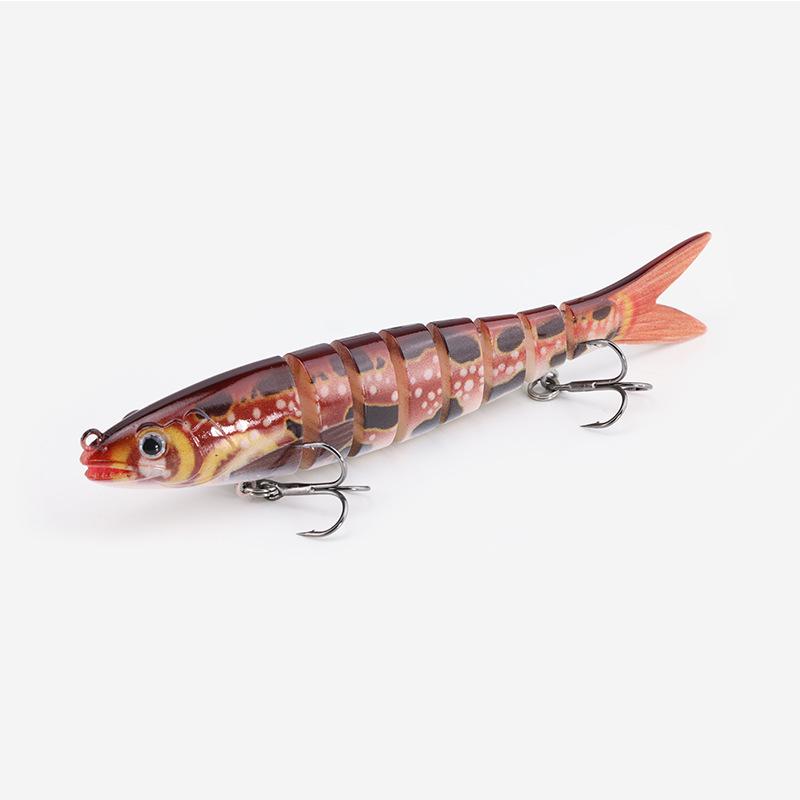 7-Section Multi-Jointed Fish Lure: Realistic Bass & Mandarin Artificial Bait. 135mm/20g
