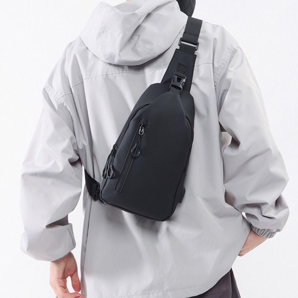 Oxford Cloth Men's Chest Bag Large Capacity Sports Walking Bag Outdoor Crossbody Bag  Cycling