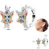 Early Spring 925 Silver Pink Tulip Sunflower Butterfly Grape Sweet Fresh Earrings Fit For Engagement Fine Jewelry Gifts