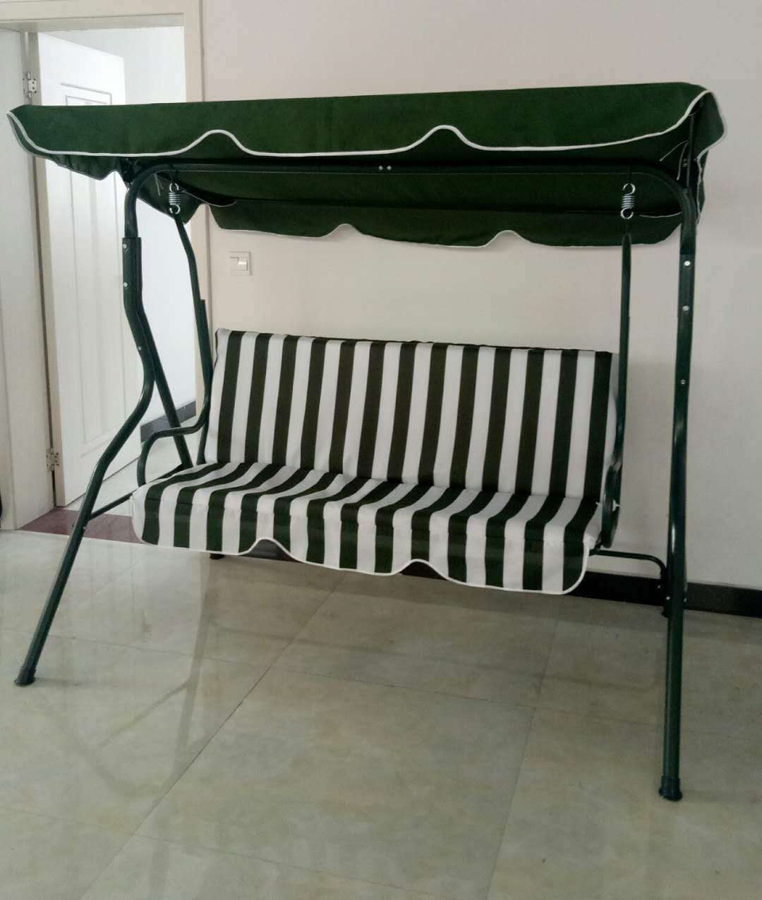 

Открытый балкон двор сад взрослый железный металлический качели кресло двойные качели подвесное кресло качалка зелёный