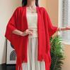 Solid color gray triangular shawl with women's new triangular scarf, young fashion and high sense of versatility