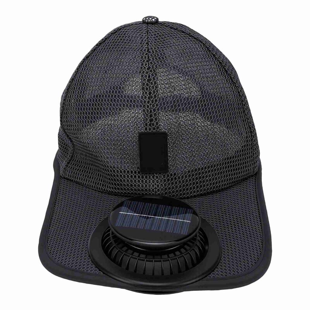 Solar Powered Fan Hat Baseball Cap Adjustable Airflow Rechargeable Breeze Cooling for Outdoor Sports Hiking Fishing