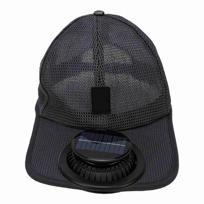 Solar Powered Fan Hat Baseball Cap Adjustable Airflow Rechargeable Breeze Cooling for Outdoor Sports Hiking Fishing