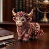 Progetto Artistico con Perline Mucca delle Highlands Kit, Artigianato Fai da Te Mitico Animale Decorativo 3D con Perline, per Adulti Adolescenti Kit Regalo Fatto a Mano Ornamento