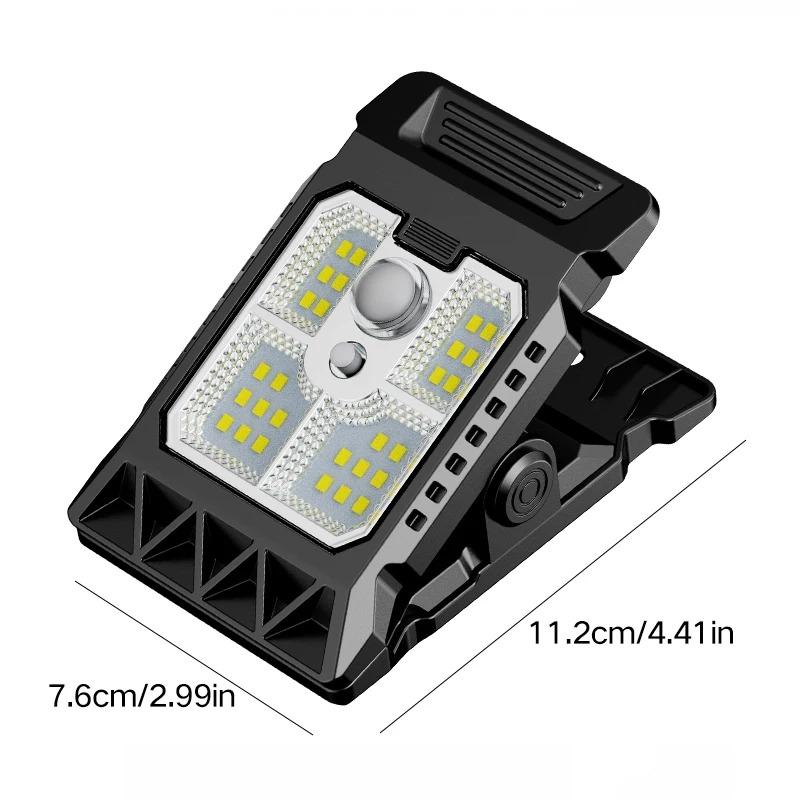 Clip On Solar Lights Outdoor Waterproof LEDs Motion Sensor Lights 3 Modes 3 Mounting Ways Solar Security Lighting for Fence