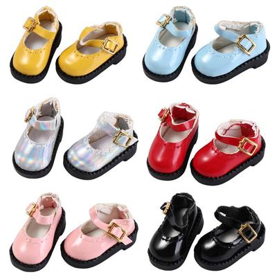 1Pair Mini Ob11 Doll Sandals Round Toe OB11 Princess Shoes 12 BJD Doll PU Shoes  1/12 BJD Doll