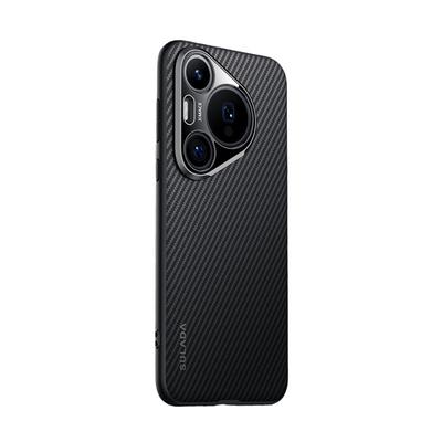 Suitable for Huawei Pura70pro Mobile Phone Case Carbon Fiber Pattern P70ultra Magnetic Suction Anti-fall 70 Business Por Leather Case