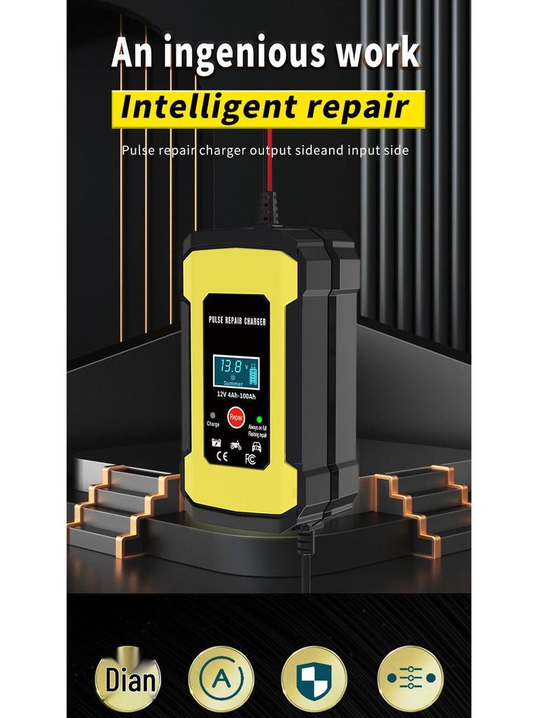12V 6A Smart Charger for Car and Motorcycle Batteries