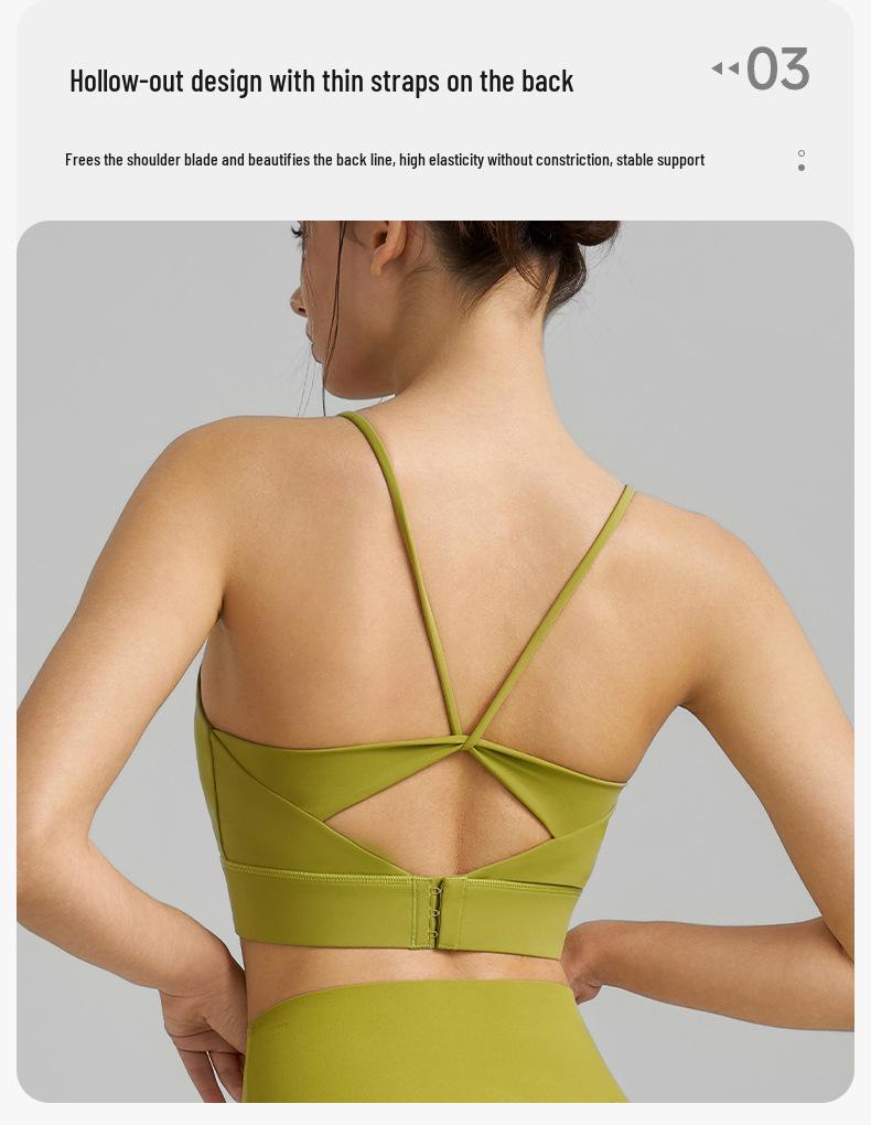 Herbst-Yoga-Set: Sexy Trägertop mit festen Cups Sportweste & Jelly Glue Yogahose für Damen