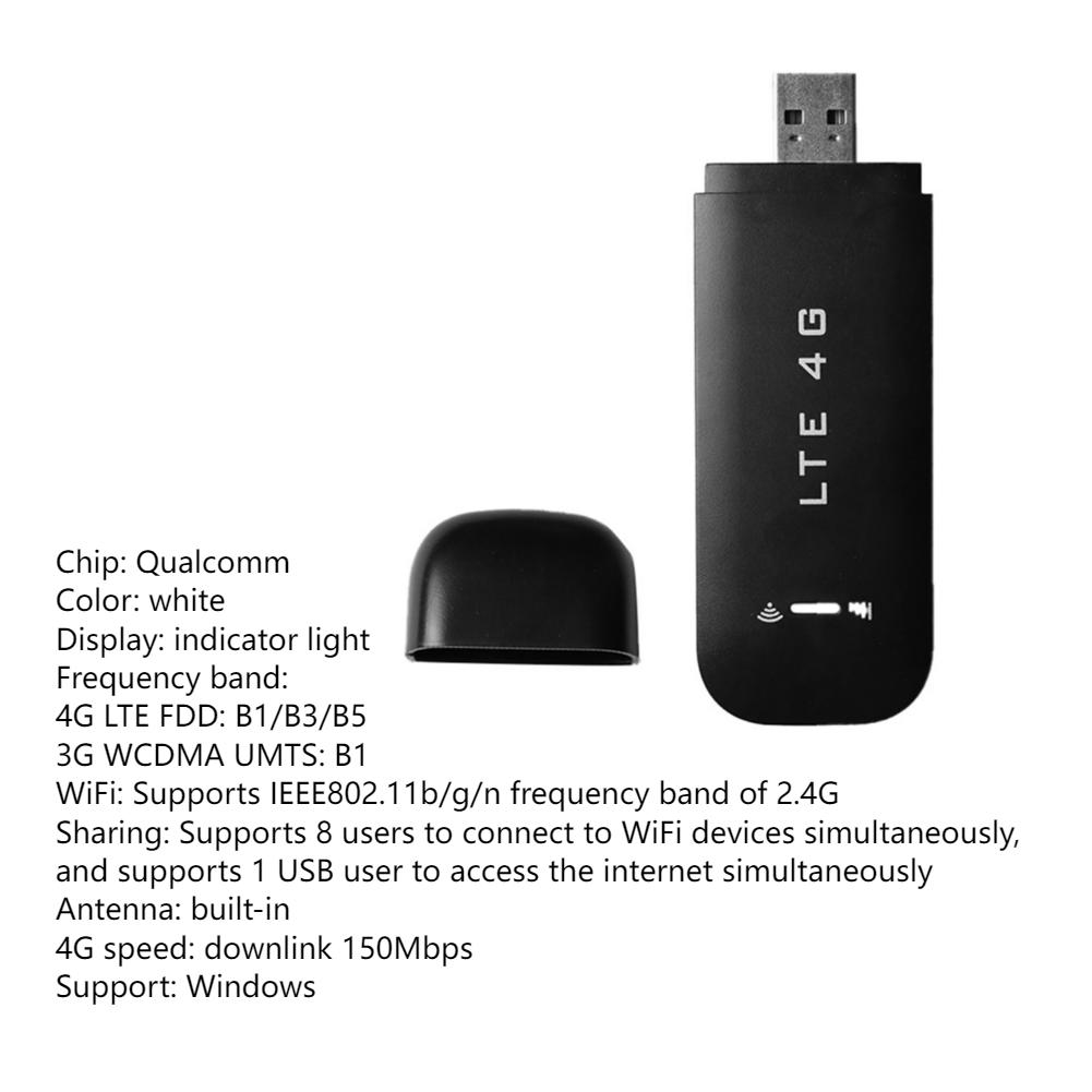 

H760 4G Wireless USB Dongle 150Mbps High Speed Mobile WiFi Adapter Portable Wi-Fi Router With SIM Card Slot For Windows System