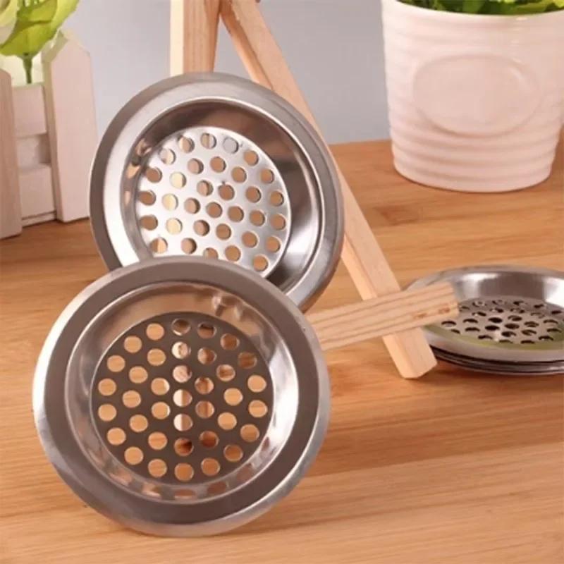 5 Pcs Circular Pool Steel Mesh Sink Strainer Kitchen Trap Drain Filter Suitable for Kitchen Bathroom