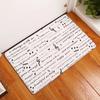 Tappetino con Stampa Note Musicali per Piano Corridoio Zerbini Antiscivolo Cucina Bagno Tappeto per Pavimento Ingresso Tappeto Lavabile Casa Camera da Letto Decorazione