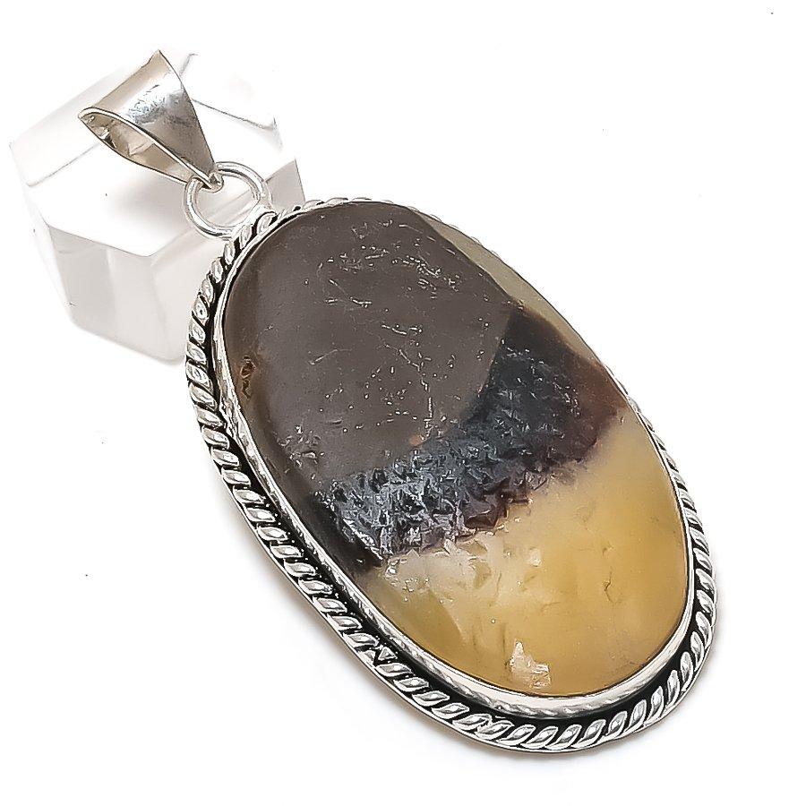 

Natural Septerian Stone Gemstone 925 Sterling Silver Jewelry Pendant 2.56 H2Q87