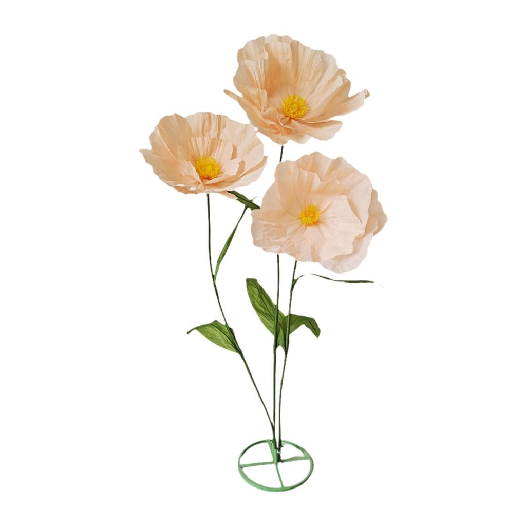 Handcrafted Paper Flower Height 1.7M Lifelike with Stem Large Artificial Flower for Archway Wedding Nursery Wall Ceremony Party