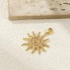 2pcs Brass Galaxy Pendants 18K Gold Plated Sun Micro Pave Clear Cubic Zirconia Charms for Necklace Jewelry Making 3.6cm X 2.8cm