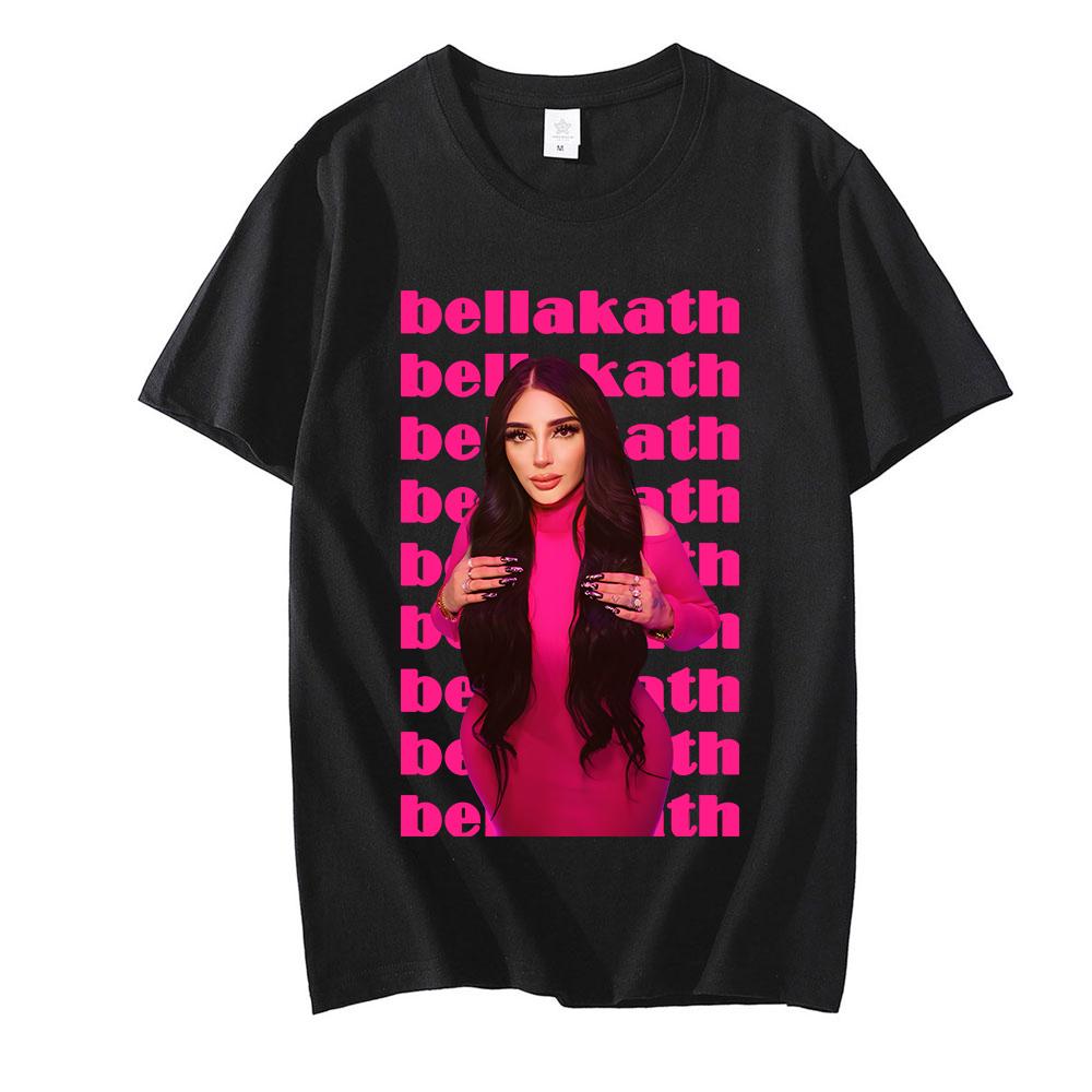 

Bellakath Portrait T-Shirt Fashion Graphic Printing 100%cotton Round Neck Tee-shirt Short Sleeve Casual Women/men Tee-shirt XS чёрный