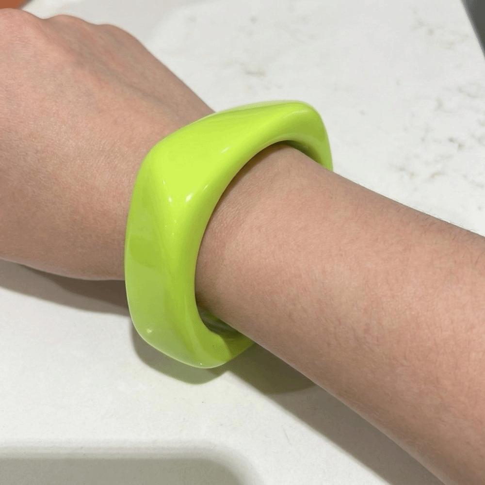 Bracciale Bangle Acrilico Colorato Boemo Stile Europeo Americano Anello a Mano Trasparente Ragazze
