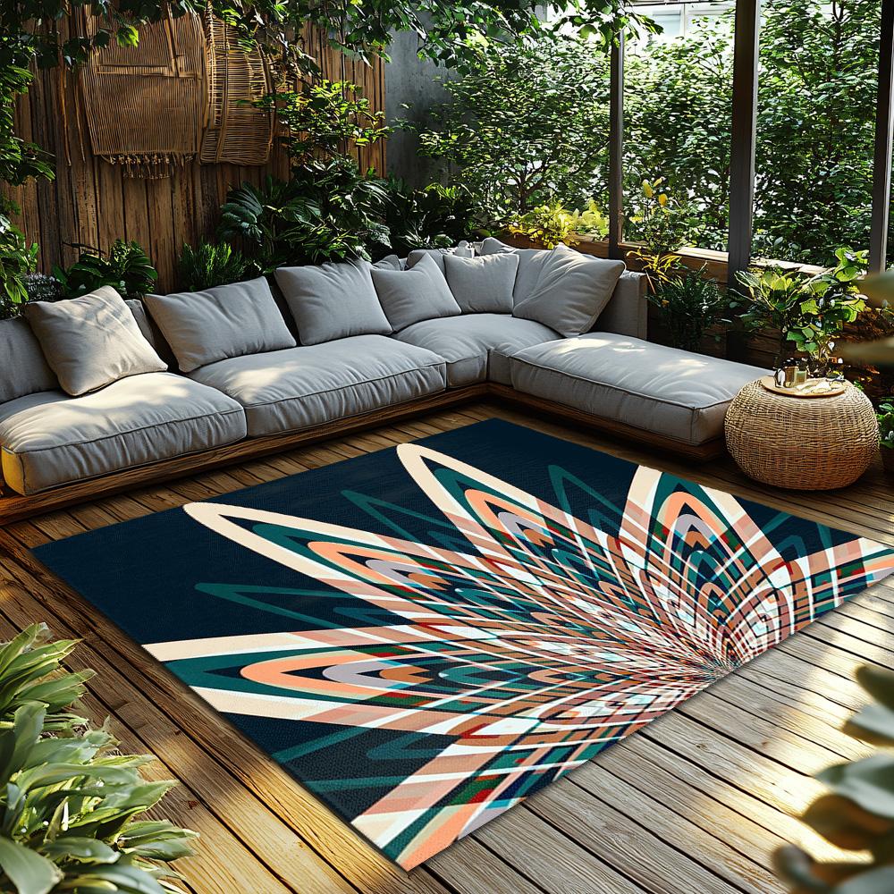 Abstrakt Mönster Dörrmatta Inomhus Utomhus Tvättbar Halkfri Golvmatta Modern Heminredning Mattor Entremattor Vardagsrumsmatta