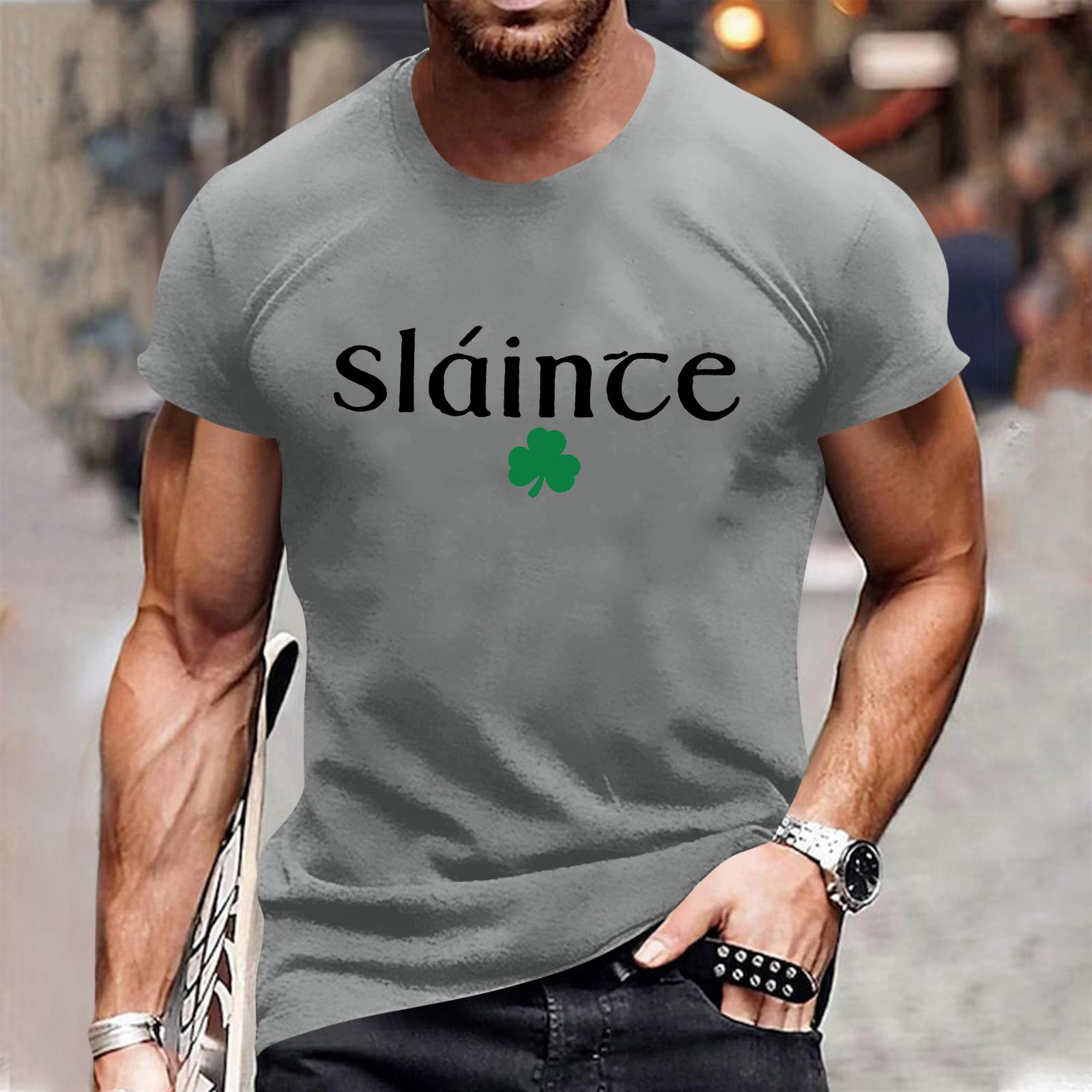 Мужская популярная футболка с принтом круглым вырезом и коротким рукавом XL 1400₽