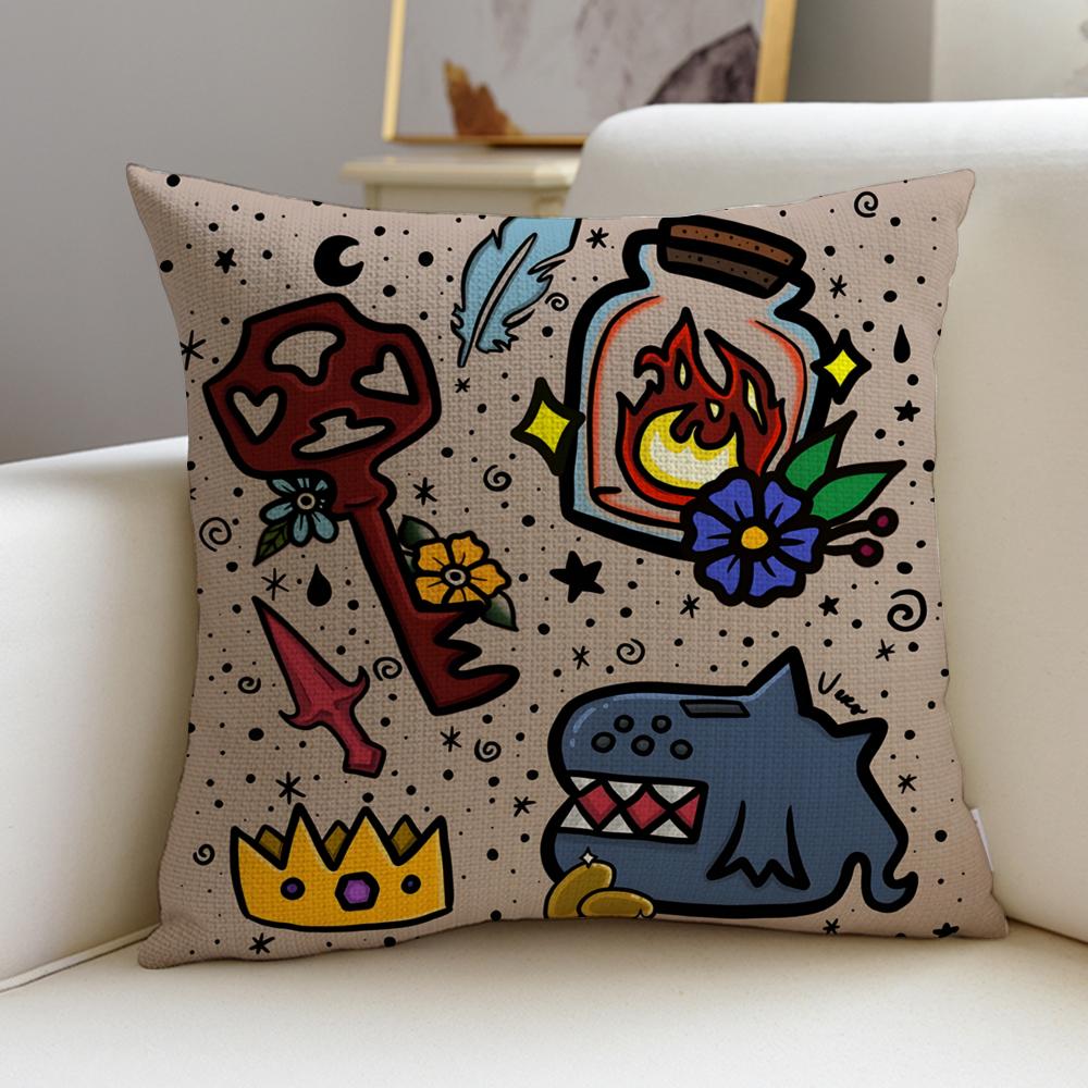 Strategic SSlay the SpireS Cushion Cover Breathable and Skinfriendly Linen Pillowcase Square Removable and Washable Cushion