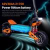 2026 new X5 6000W dual motor electric scooter 60v 40ah large battery with seat 11 inch tires EU electric scooter cargo hold