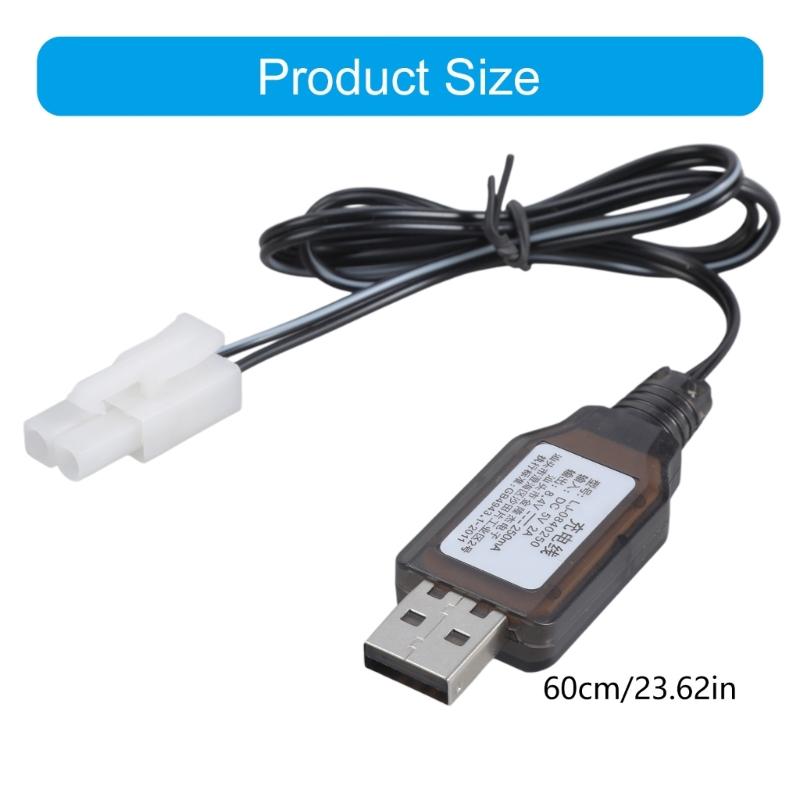 Portable USB Charging Cable Power Cord for Remotes Control Toy Batteries 8.4V 250mA With Safety Circuit Protections