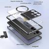 Magsafe Case Compatible With Samsung Galaxy S23 Ultra, Large Window Metal Protective Cover With Magnetic Folding Bracket