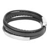 20.5cm Men MultiLayer Bracelet Woven Bracelet Hand Wristband with Magnetic Buckle(Black )