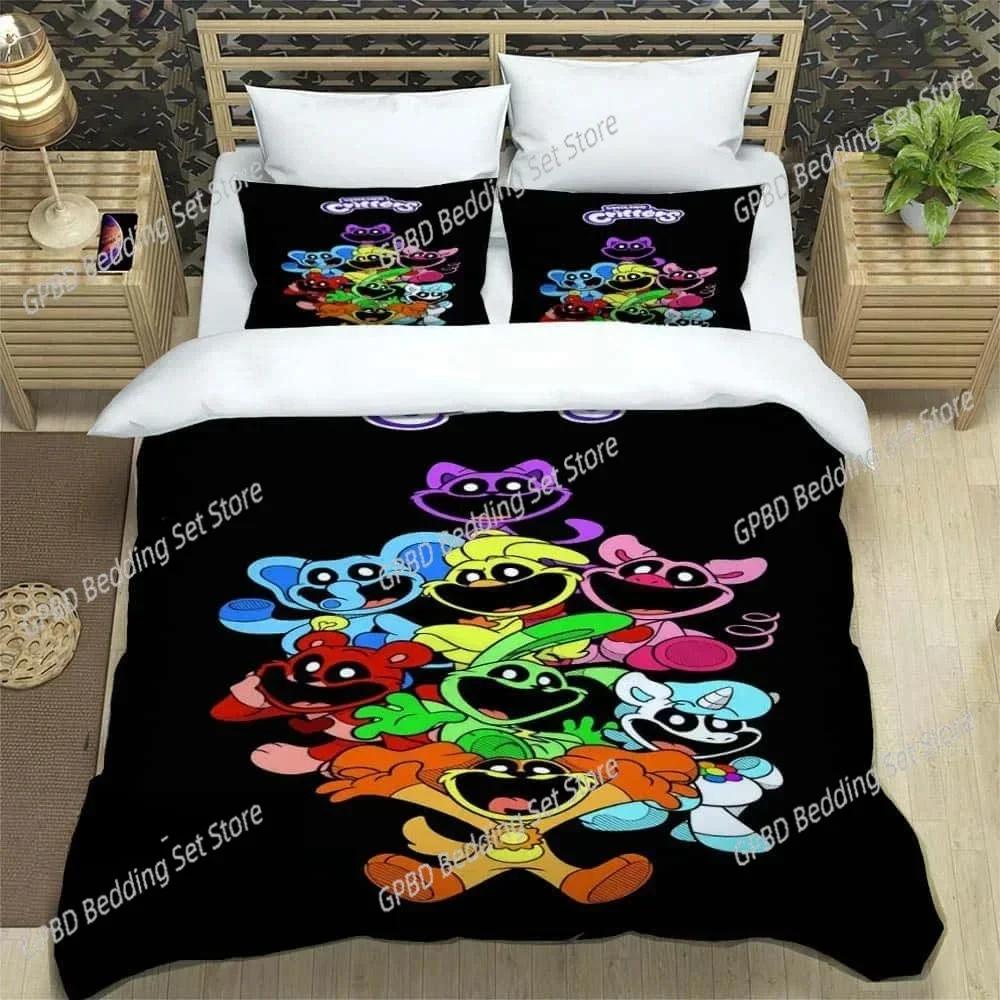 3D Print Cartoon S-smiling critters 3D Duvet Cover Bedding Set Comforter Linen Pillowcases Home Decor Single Double King Queen