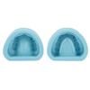 2pcs Dental Material Female Mold Full Mouth Soft Silicone Edentulous Female Plaster Model