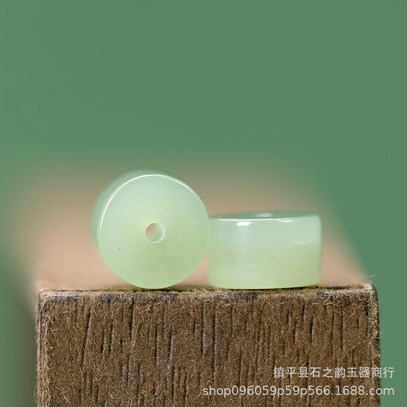 Natural Hetian Jade Spacer Beads for DIY Bracelet Accessories and Ornaments A10 Other