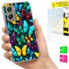 Hülle Für Motorola Moto G06 / G06 Power Hülle Case Rückseite Schmetterlinge + Glas