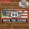 D Flat Pc Vintage Metal Sign Only for Decoration Outdoor Wall Art ( ) ROUTE DRIVE THE LEGEND Aluminum Sign