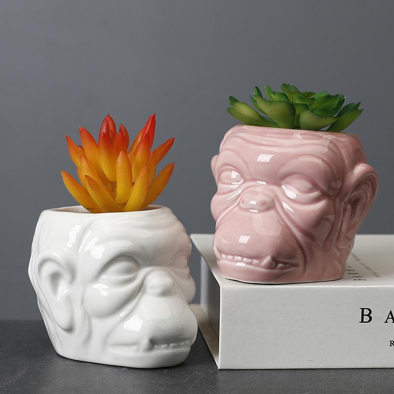 Garten Sukkulente Blumentopf Keramik Kunst Vintage Kreativ Pflanze Blume Topf
