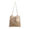 Stylish Woven Mesh Shoulder Bag For Summer Beach Vacation And Casual Outings