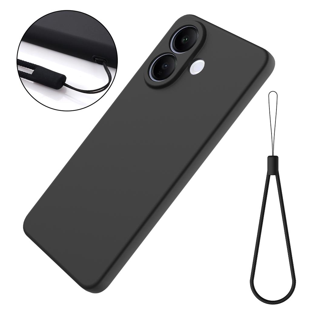 For vivo V60 Lite 5G/vivo V60 Lite 4G Liquid Silicone Case Phone Back Cover with Hand Strap