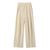 Spodnie z szerokimi nogawkami Ice Silk damskie letnie z wysokim stanem Dapdown Casual w stylu japońskim Leniwe spodnie Yamamoto Bawełniane spodnie lniane na co dzień