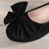 Fashion Large Size Butterfly Knot Ladies Flat round Toe Soft Bottom Summer Grandma Shoes Casual Micro Fiber Upgraded Rubber Sole