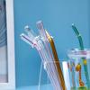 Straw Cap Transparent Glass Straw Toppers Adjustable Decorative Straw Lid for Glass And Stainless Steel Straws Reusable Dustproof Straw