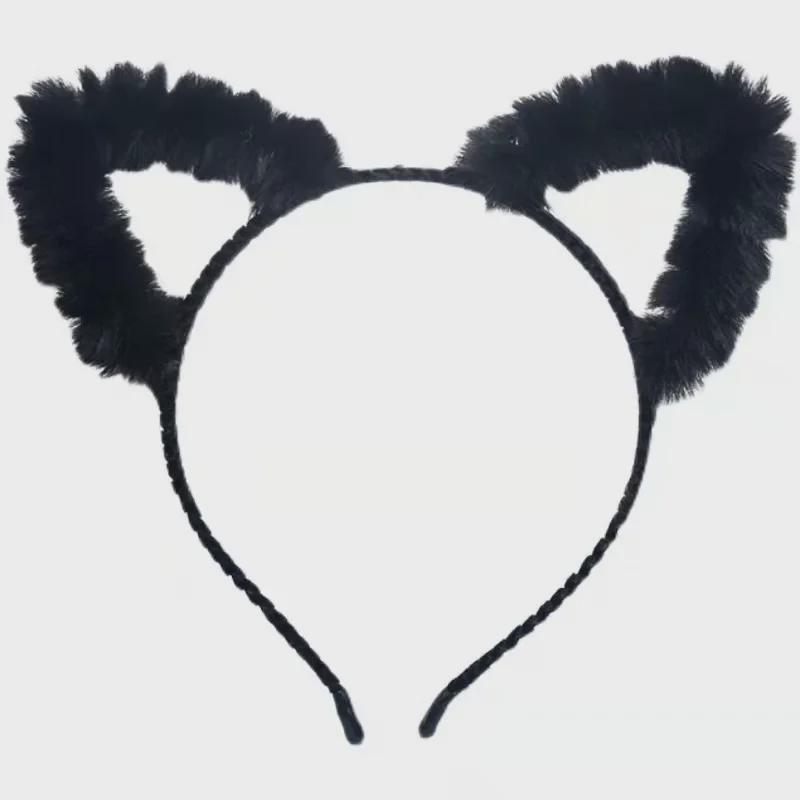 Plush Cat & Fox Ear Headband for Women - Cute Animal Hair Accessories