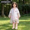 Children's Cartoon Rain Poncho: Transparent, Heavy-Duty for Kindergarten and Primary School Boys and Girls