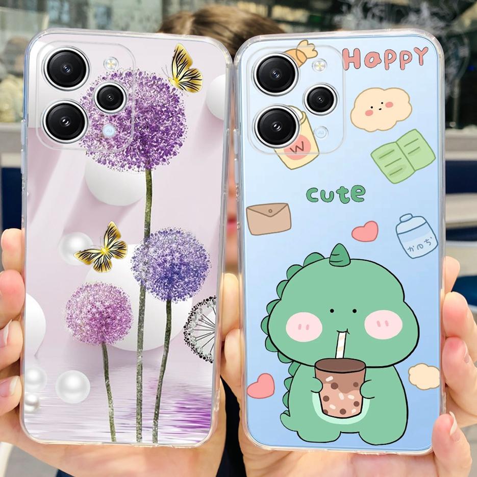 For Xiaomi Redmi 12 Case 2023 New Fashion Painted Cover Clear Silicone Phone Case For Xiaomi Redmi 12 Redmi12 Soft Fundas Bumper