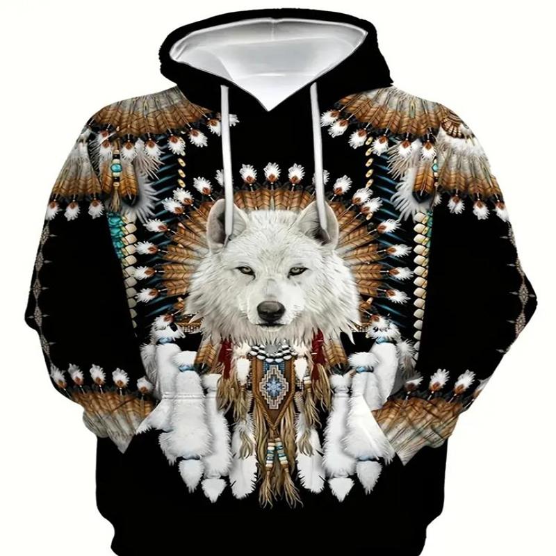 Autumn Men's 3D Digital Printed Hooded Sweatshirt Casual and Comfortable Loose Long Sleeved Men's Top