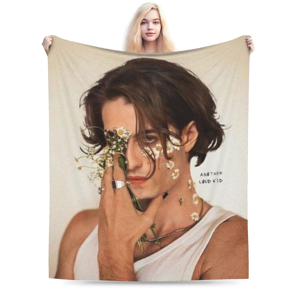 Damiano David rock singer fan gift Accessories Blanket Lightweight Warm Throw Blankets for Couch Multisize Bedding Throws