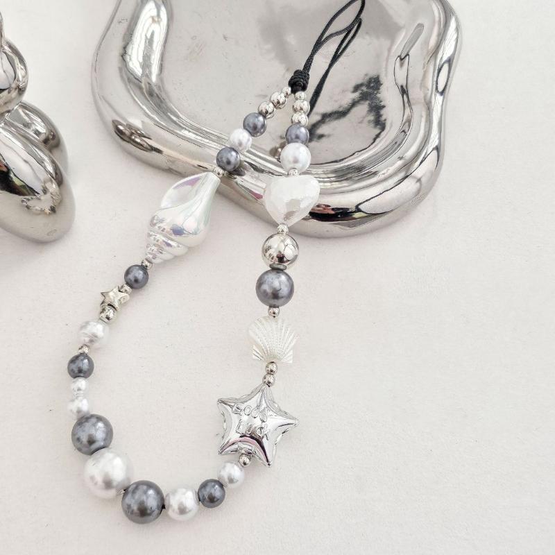 Women Girls Cellphone Pendant Mobilephone Hanging Cord Elegant Handmade Beaded Telephone Strap Jewelry Fashion Accessory