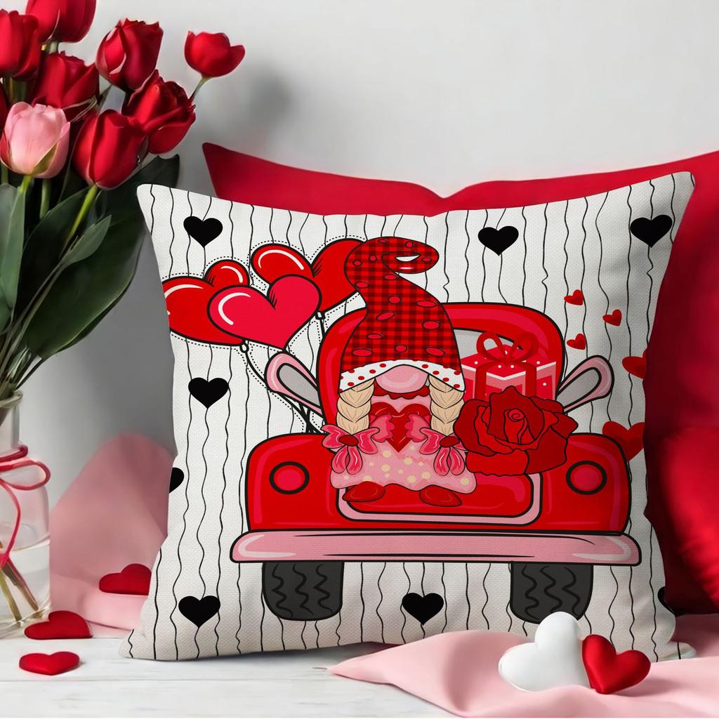 Pillow Valentine's Day Pillow Case Red Love Bedside Pillow Sofa Cushion