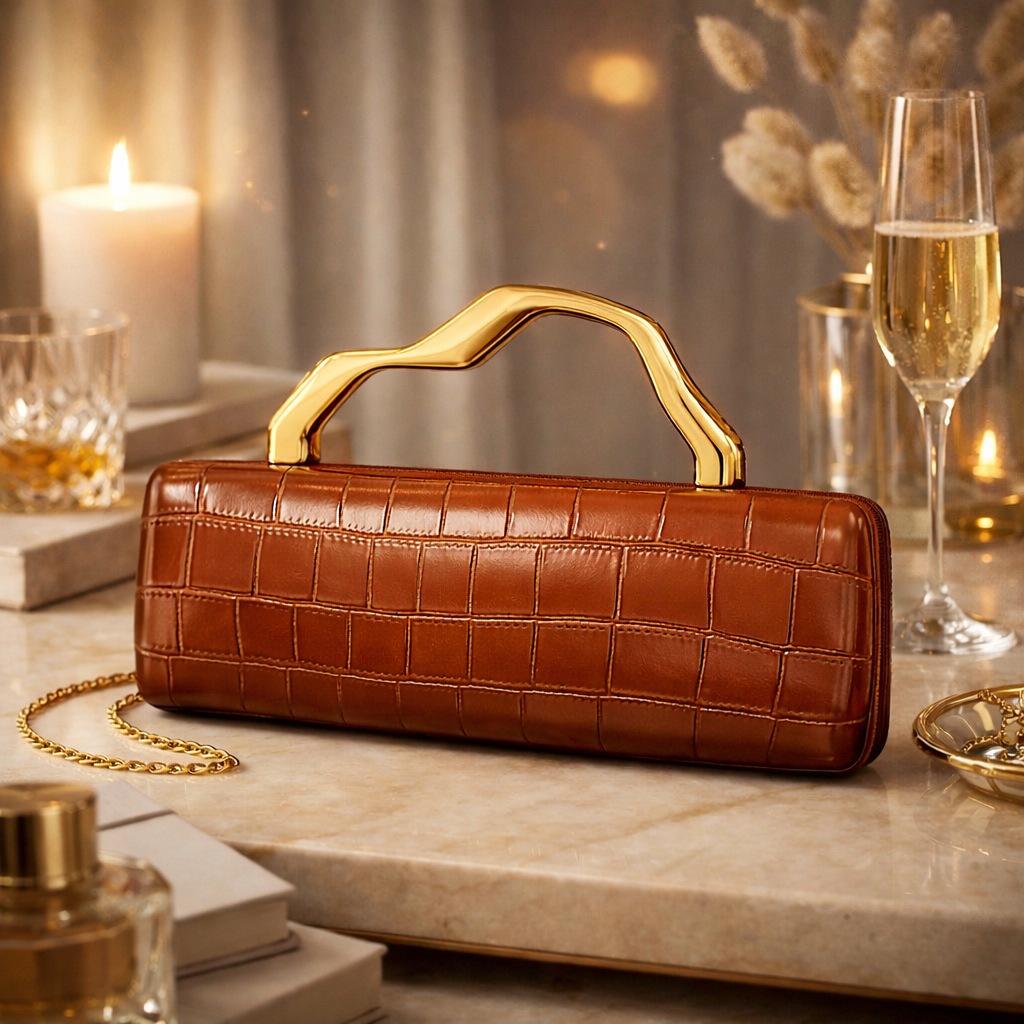 Crossbody PU Gold Fashion Shoulder Bag – European & American Styled Evening Bag