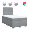 Maison Exclusive - Sommier à lattes de lit avec matelas Gris clair 120x200cm Tissu